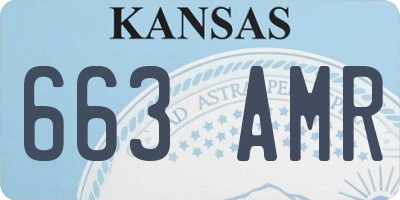 KS license plate 663AMR