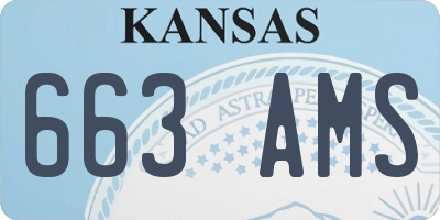 KS license plate 663AMS