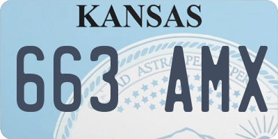 KS license plate 663AMX