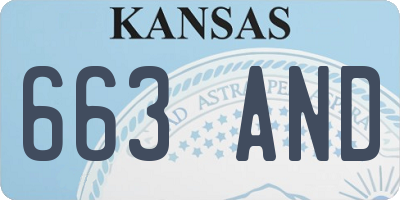 KS license plate 663AND