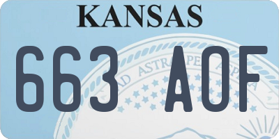 KS license plate 663AOF
