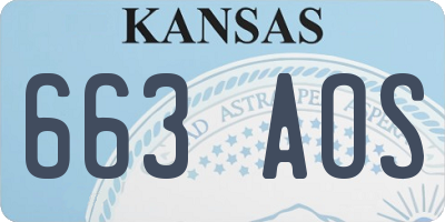 KS license plate 663AOS