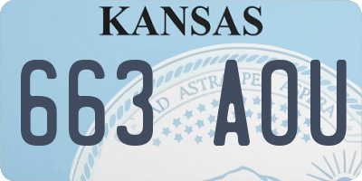 KS license plate 663AOU