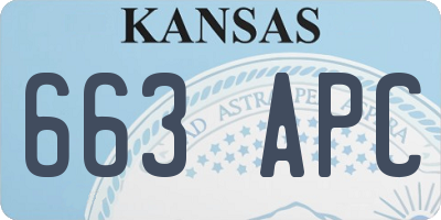 KS license plate 663APC