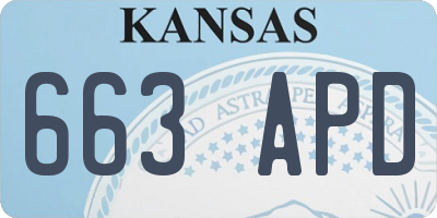 KS license plate 663APD