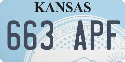 KS license plate 663APF