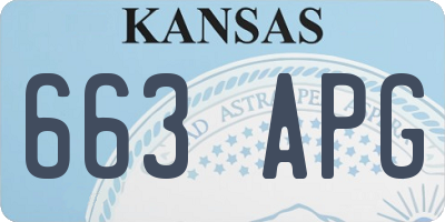 KS license plate 663APG