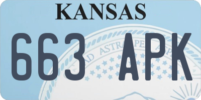 KS license plate 663APK