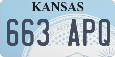 KS license plate 663APQ