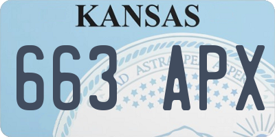 KS license plate 663APX
