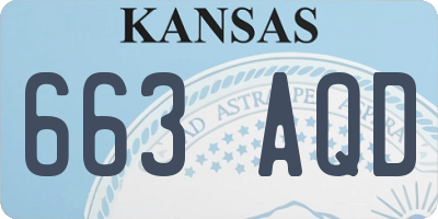KS license plate 663AQD