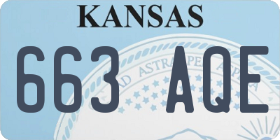 KS license plate 663AQE