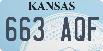 KS license plate 663AQF