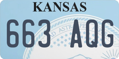 KS license plate 663AQG