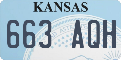 KS license plate 663AQH