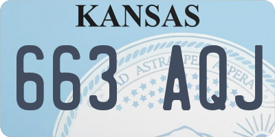 KS license plate 663AQJ