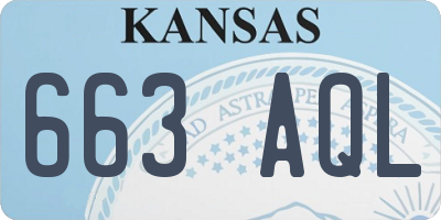 KS license plate 663AQL