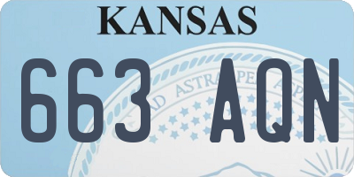 KS license plate 663AQN