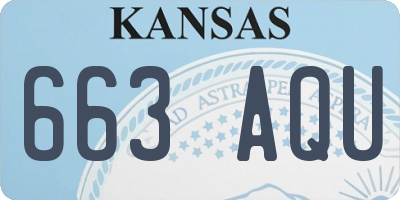 KS license plate 663AQU