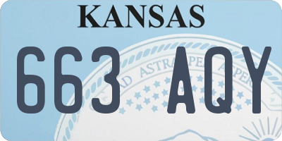 KS license plate 663AQY