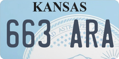 KS license plate 663ARA