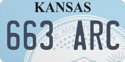 KS license plate 663ARC