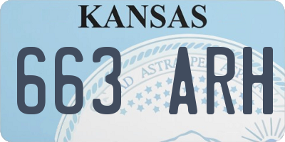 KS license plate 663ARH