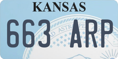 KS license plate 663ARP