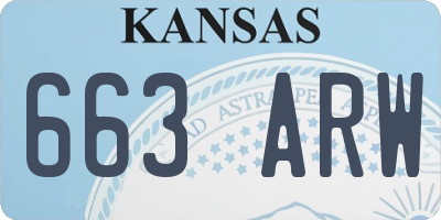 KS license plate 663ARW
