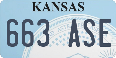 KS license plate 663ASE