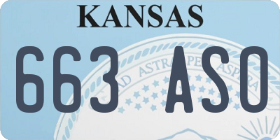 KS license plate 663ASO