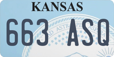 KS license plate 663ASQ