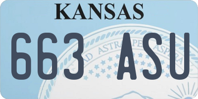 KS license plate 663ASU