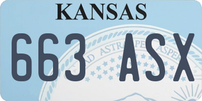 KS license plate 663ASX