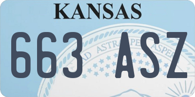 KS license plate 663ASZ