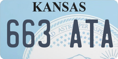 KS license plate 663ATA
