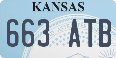 KS license plate 663ATB