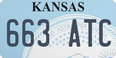 KS license plate 663ATC