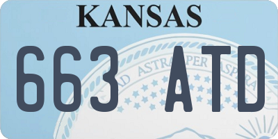 KS license plate 663ATD