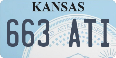 KS license plate 663ATI