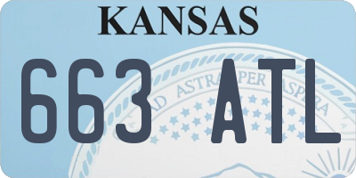 KS license plate 663ATL