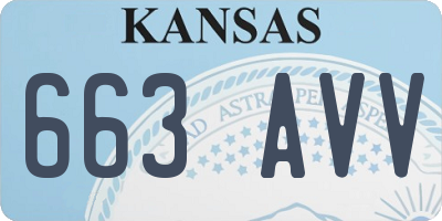 KS license plate 663AVV