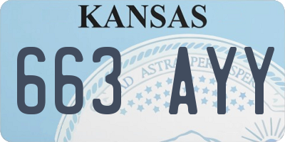 KS license plate 663AYY