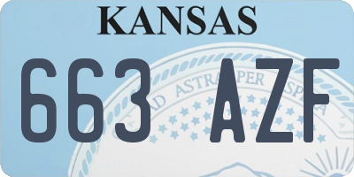 KS license plate 663AZF