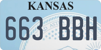 KS license plate 663BBH