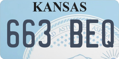 KS license plate 663BEQ