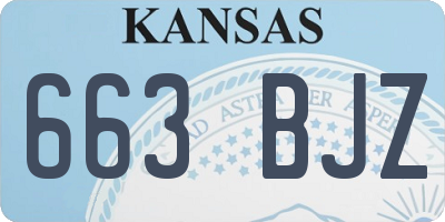 KS license plate 663BJZ