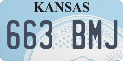KS license plate 663BMJ