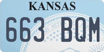 KS license plate 663BQM