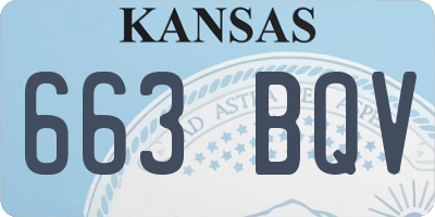 KS license plate 663BQV